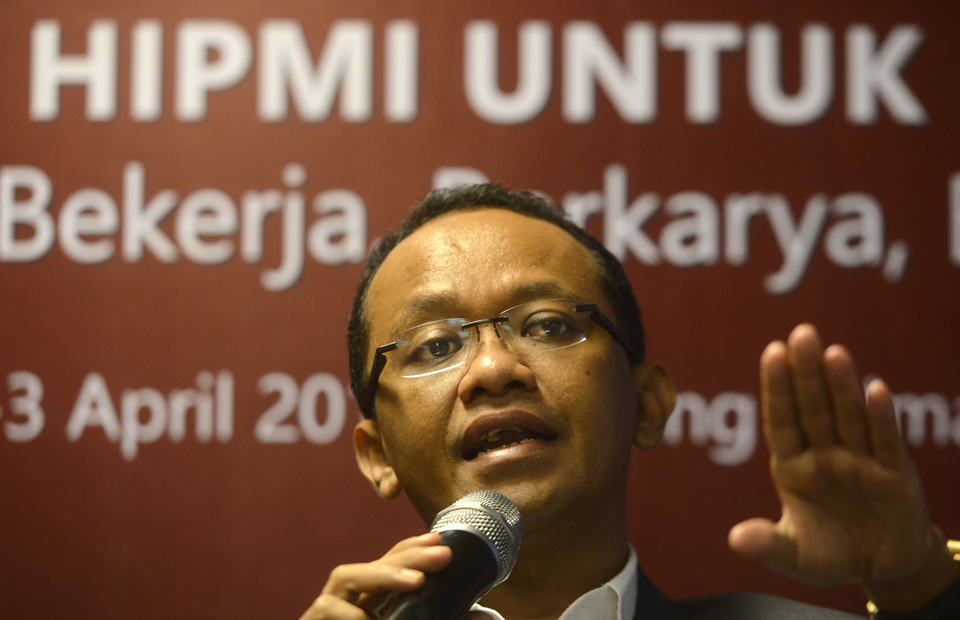 The Head of Investment Coordinating Board Bahlil Lahadahlia (Antara Photo/Fanny Octavianus)