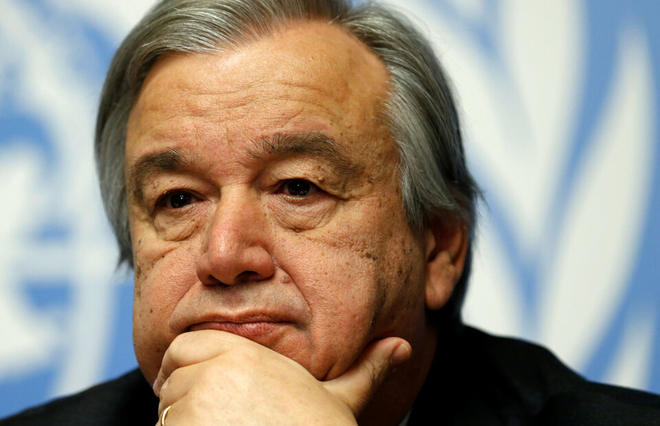 United Nations Secretary-General Antonio Guterres will publicly brief the Security Council on Thursday (28/09) on violence in Myanmar, which he has described as ethnic cleansing, after seven countries on the 15-member body requested the meeting. (Reuters Photo/Denis Balibouse)
