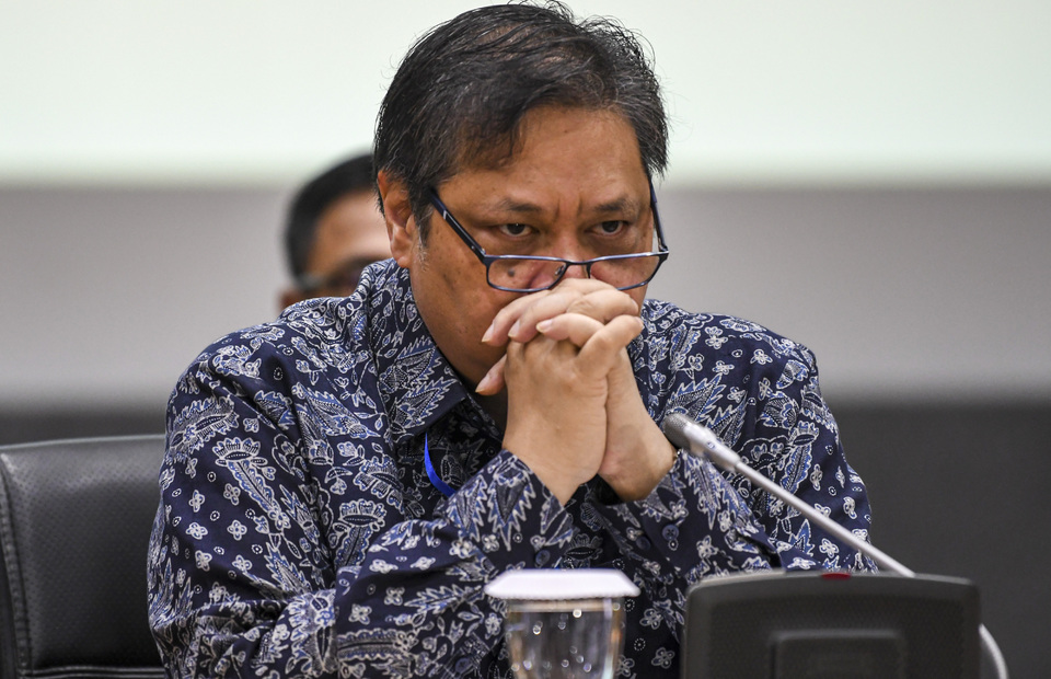 Coordinating Minister for Economic Affairs Airlangga Hartarto. (Antara Photo/Nova Wahyudi)