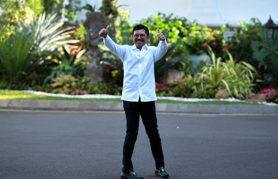 Telecommunication and Information Technology Minister Johnny G. Plate. (Antara Photo/Wahyu Putro)