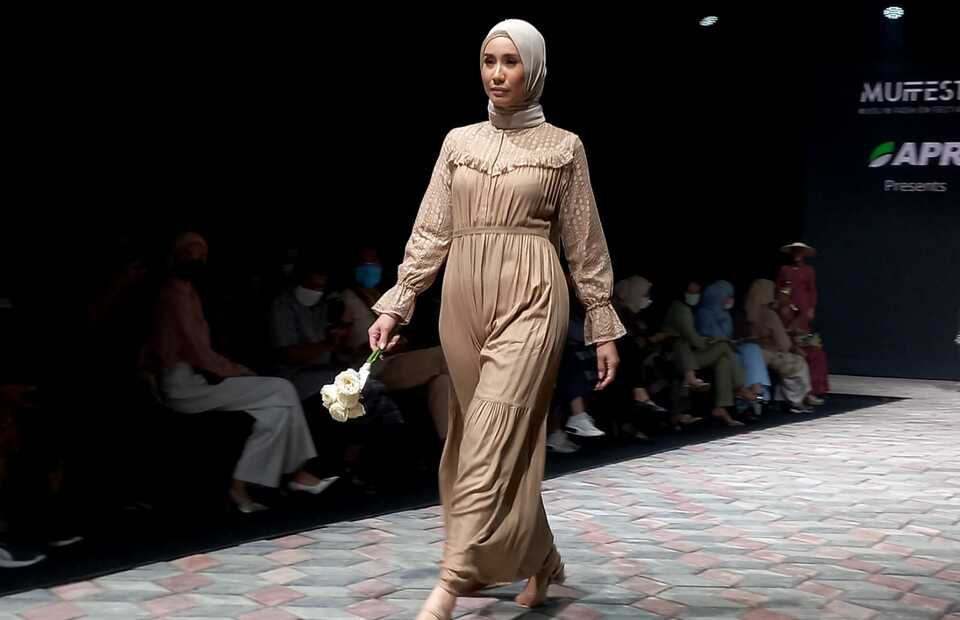 Muffest+ Sustainable Modest Fashion Show in Pacific Place, Jakarta on April 21, 2022. (JG Photo/Jayanty Nada Shofa)