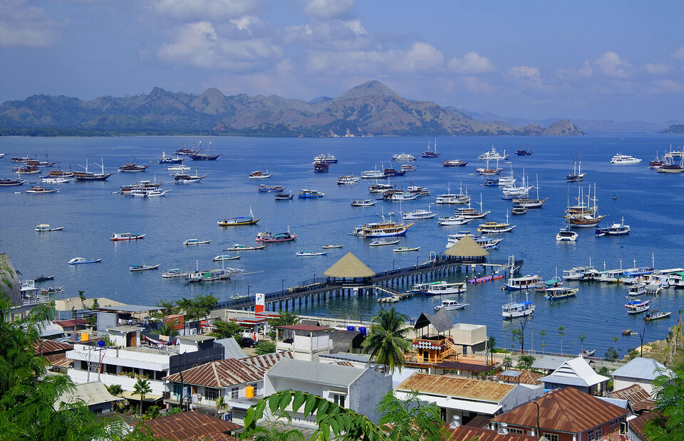 This file photo shows boats anchored at Labuan Bajo bay on May 12, 2022. (Antara Photo/Joanito De Saojoao)