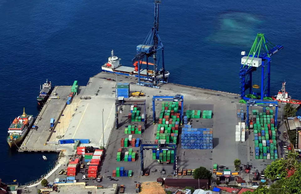 The unloading activities at the Jayapura Port in Papua on Feb. 17, 2023. Papua is one of the provinces that is part of ASEAN's BIMP-EAGA subregion. (Antara Photo/Gusti Tanati)