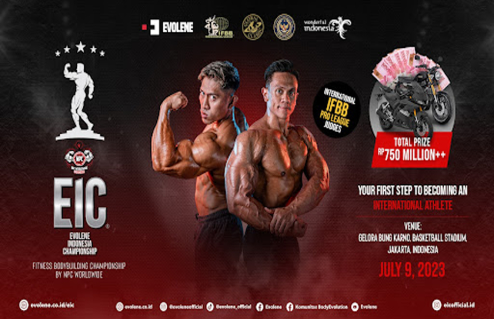 Taking place on July 9th, 2023, in the basketball hall at GBK stadium, the EIC will feature 13 classes divided into 3 categories: Men's Physique, Men's Classic Physique, and Men's Body Building. (Photo Courtesy of EIC)