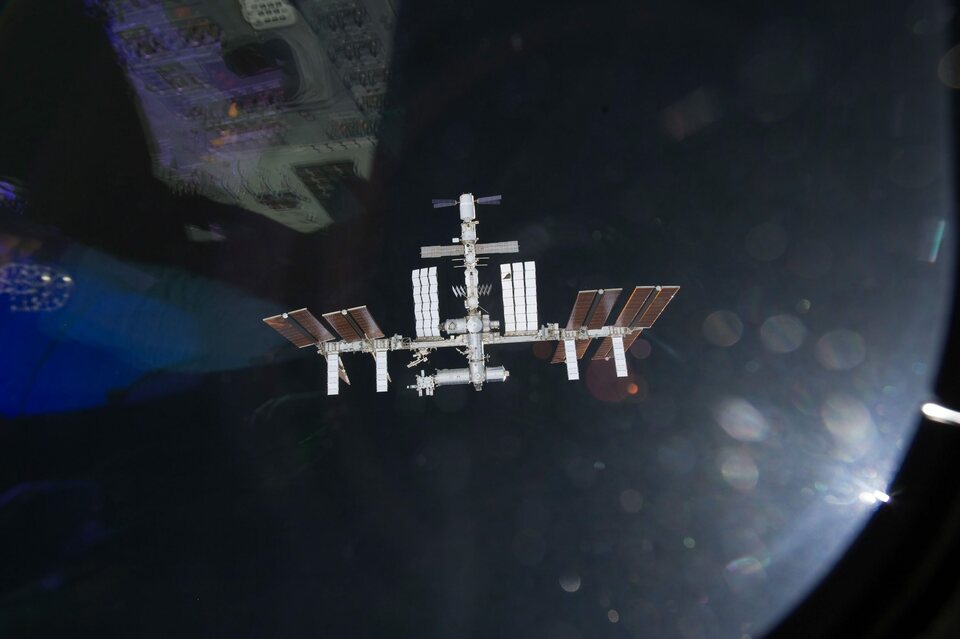 A file undated handout image from NASA T.V. released on May 20, 2011 and taken by one of the crew members aboard the space shuttle Endeavour shows the International Space Station as the two spacecraft were preparing to link up in Earth orbit. (EPA Photo/NASA TV/Handout)