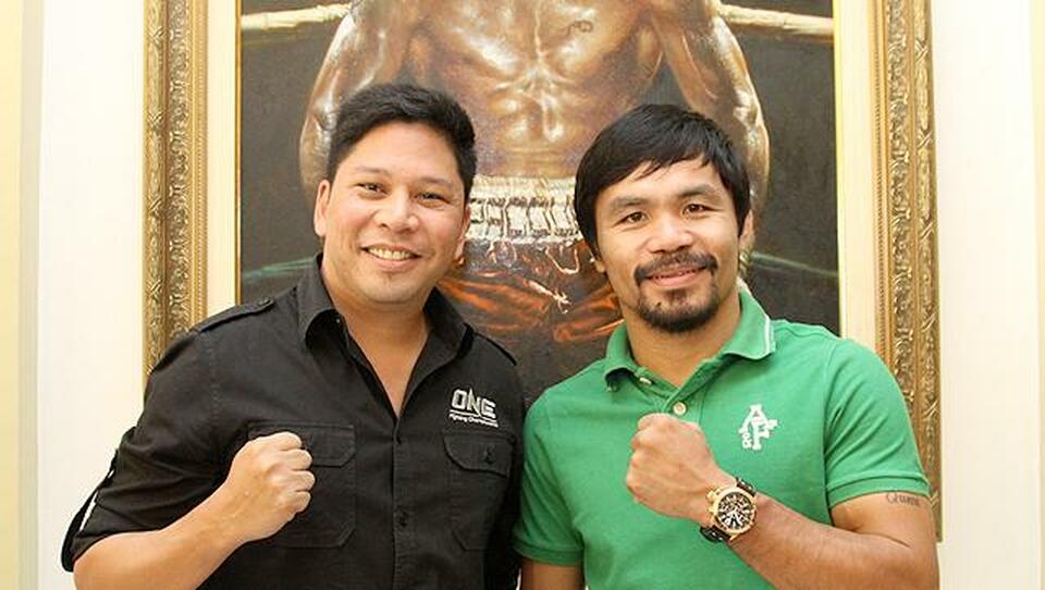ONE FC CEO Victor Cui and Manny Pacquiao. (Photo courtesy of ONE FC)