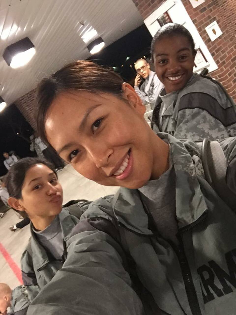 US Army Specialist Kristania Virginia Besouw, right, enlisted last October after studying nursing in Kansas. (Photo courtesy of Facebook)