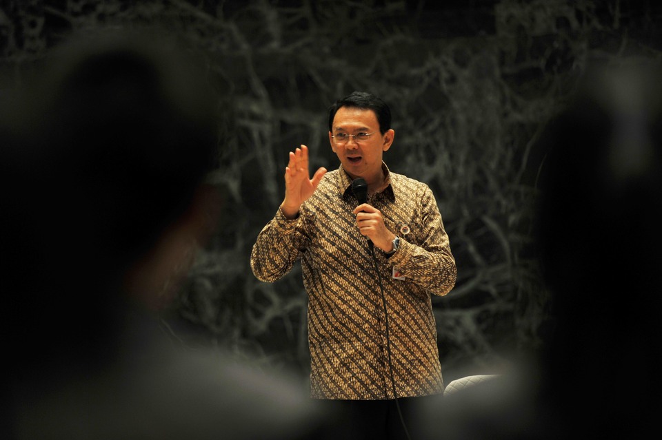 Jakarta Governor Basuki Tjahaja Purnama. (GA Photo/Mohammad Defrizal)