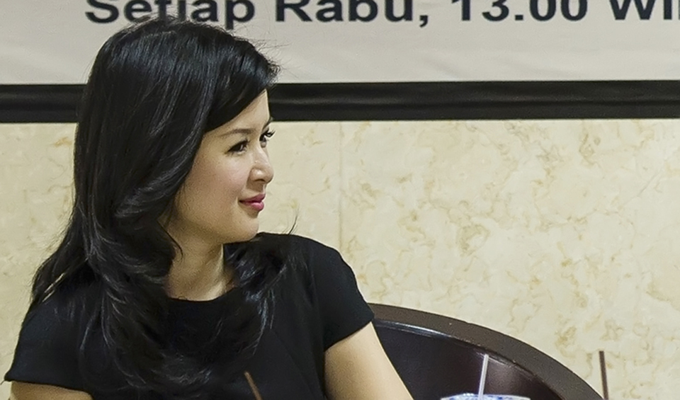 PSI leader Grace Natalie is a new face in Indonesia’s ossified political scene. (Antara Photo/Ismar Patrizki)  
