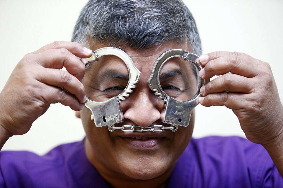 Malaysian political cartoonist Zulkiflee Anwar Haque, or 'Zunar', is facing nine charges under Malaysia's Sedition Act related to a series of tweets  in which he criticized the Malaysian judicial system. (EPA Photo/Fazry Ismail)
