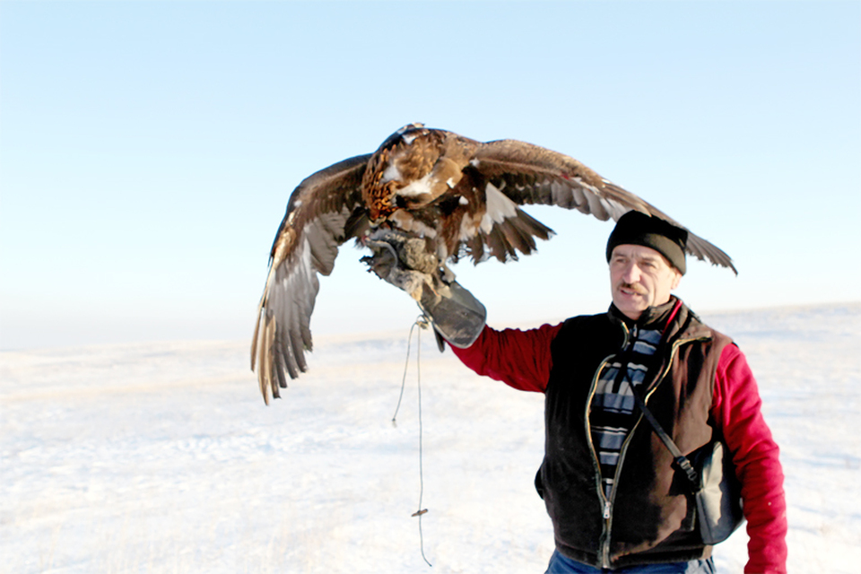 The Kazakh tradition of hunting with eagles has, at times, supported whole villages as famine ripped through the country. Most notably during World War Two. (JG Photos/Philip Iglauer)