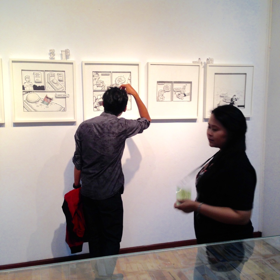 Indie Comics Retrospective 2005 - 2015 displays exciting development in the local comic genre from the past decade. Held at the Bentara Budaya cultural center in Jakarta, the event features the works of 24 indie comic artists. (The Peak Photo/Tunggul Wirajuda)