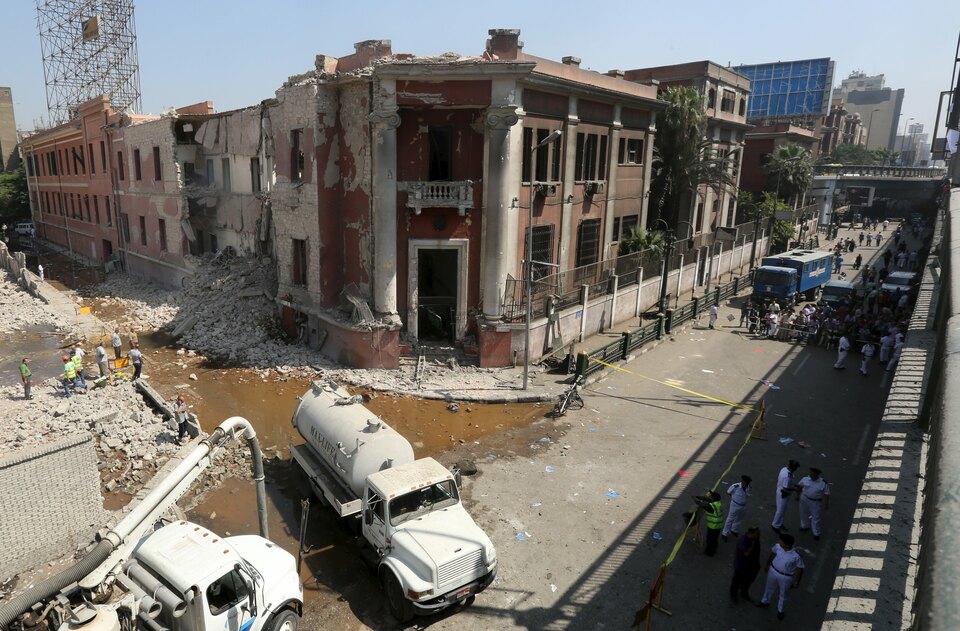 Islamic State claimed responsibility for the bombing of the Italian Consulate in July. (Reuters Photo/Mohamed Abd El Ghany)