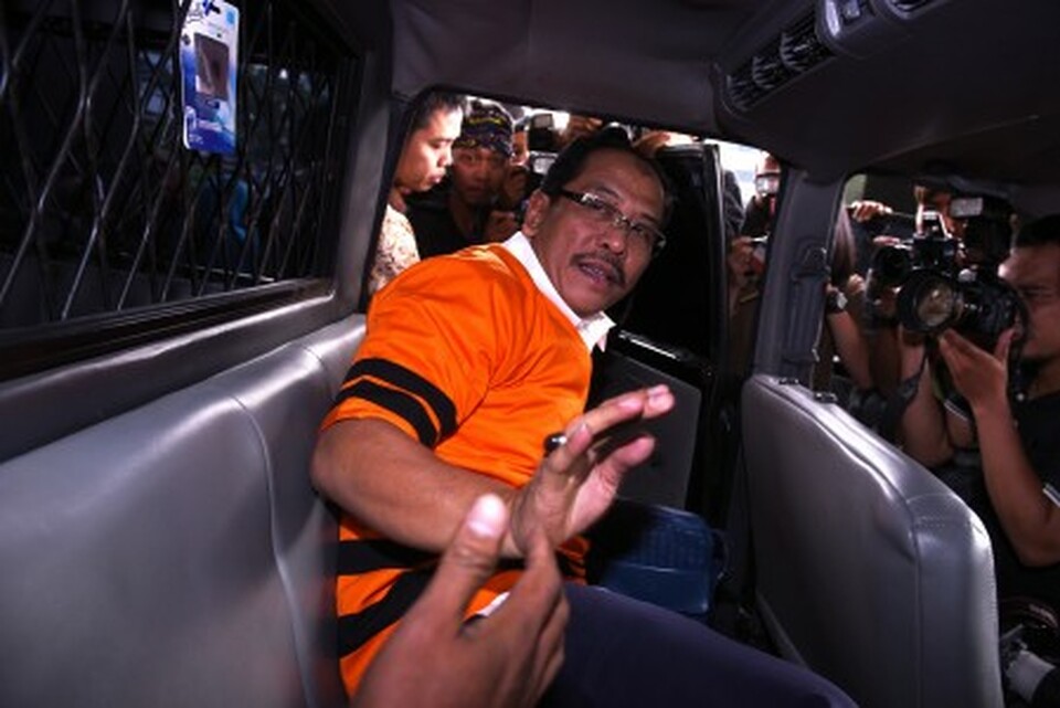 Former Makassar mayor Ilham Arief Sriajuddin was sentenced to four years in prison for corruption. (Antara Photo/Hafidz Mubarak A.)