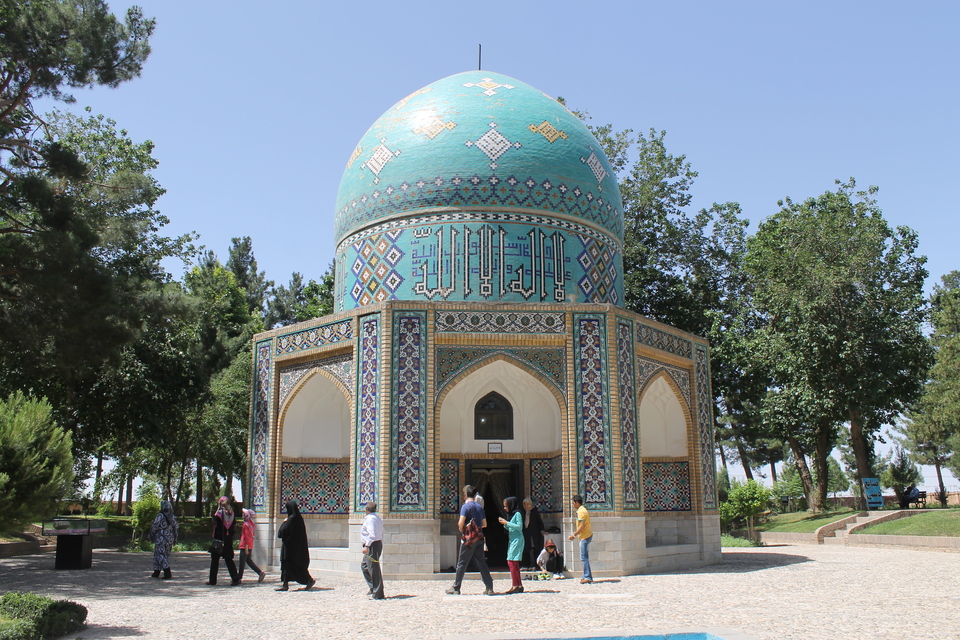 The mausoleum of Farid Oddin Attar Neyshaburi, one of the greatest Persian Sufi poets and philosophers of the 12th century. (JG Photo/Wahyuni Kamah)