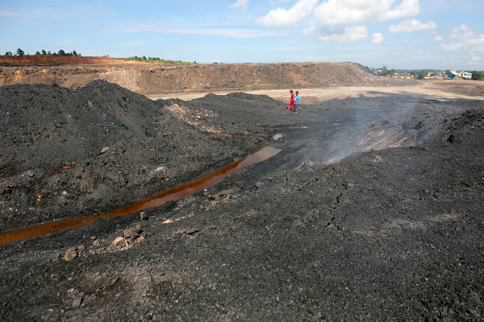 A coal mine in Kutai Kartanegara district in East Kalimantan. (Antara Photo/Irwansyah Putra)