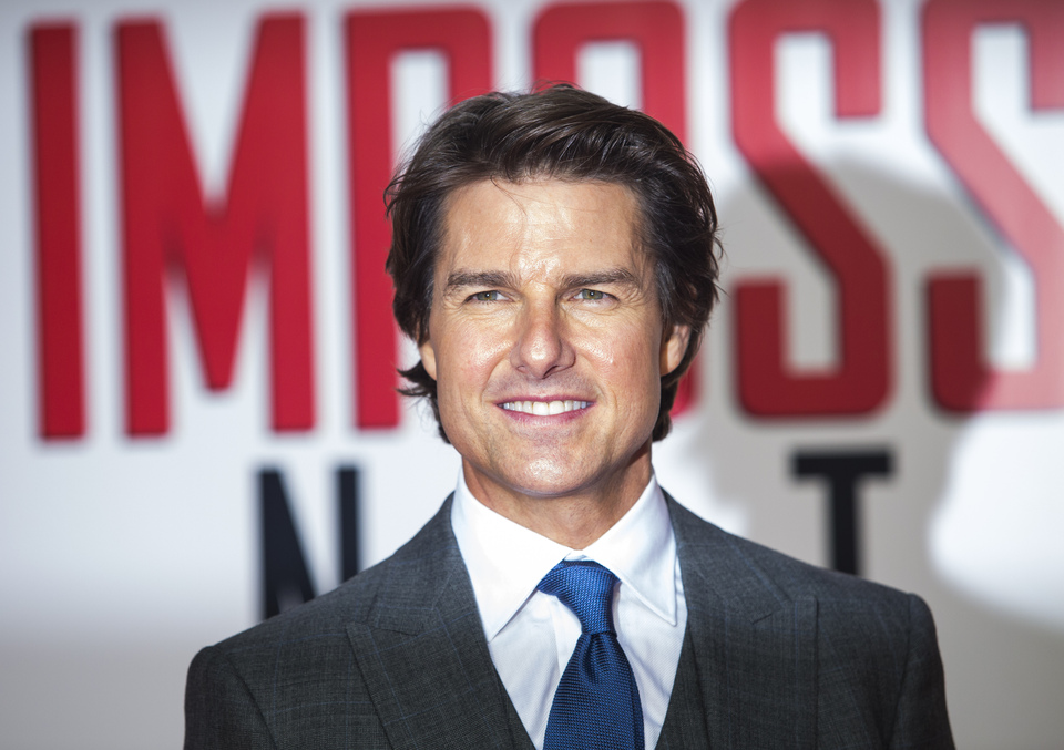 Tom Cruise arrrives on the red carpet for an exclusive screening of ‘Mission: Impossible - Rogue Nation’ at the BFI London Imax in central London, Saturday. (EPA Photo/Jack Taylor)