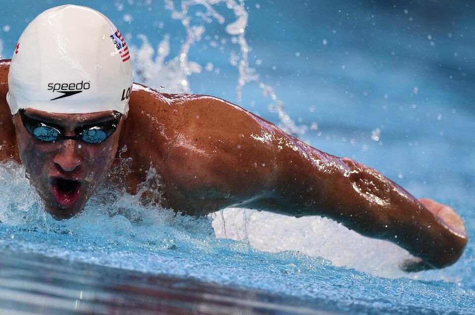 US swimmer Ryan Lochte competes in the preliminary heats of the men's 200m individual medley swimming event at the 2015 FINA World Championships in Kazan, Russia. (AFP Photo/Martin Bureau)