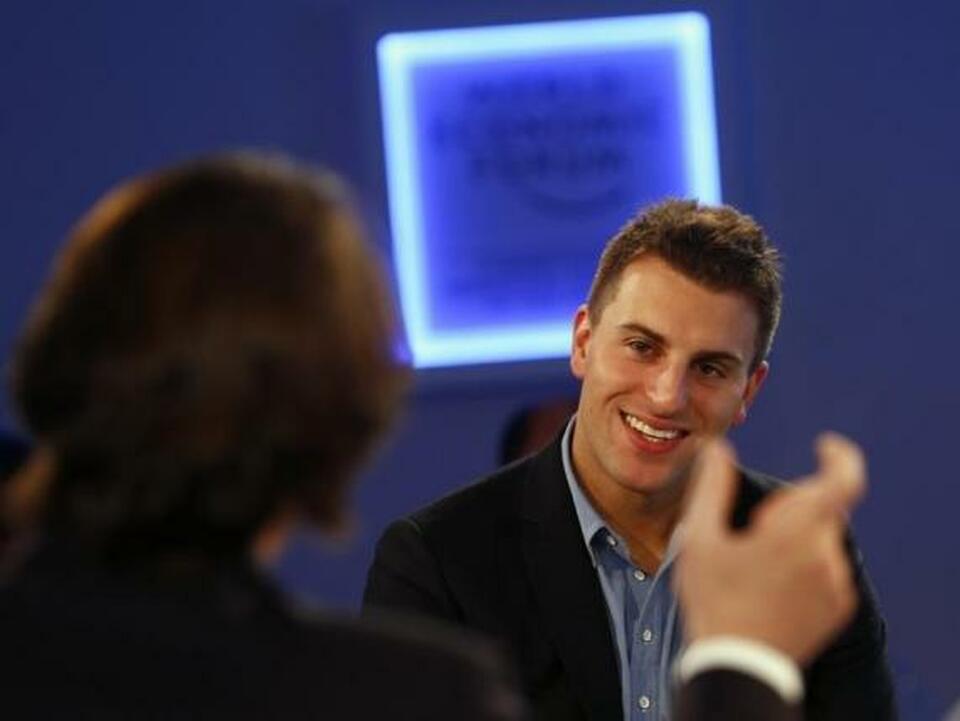Brian Chesky, chief executive officer of Airbnb at the annual World Economic Forum in Davos last year. (Reuters Photo/Denis Balibouse)