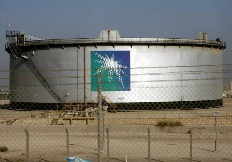 An oil tank at the Saudi Aramco headquarters during a media tour at Damam city. (Reuters Photo/Ali Jarekji)