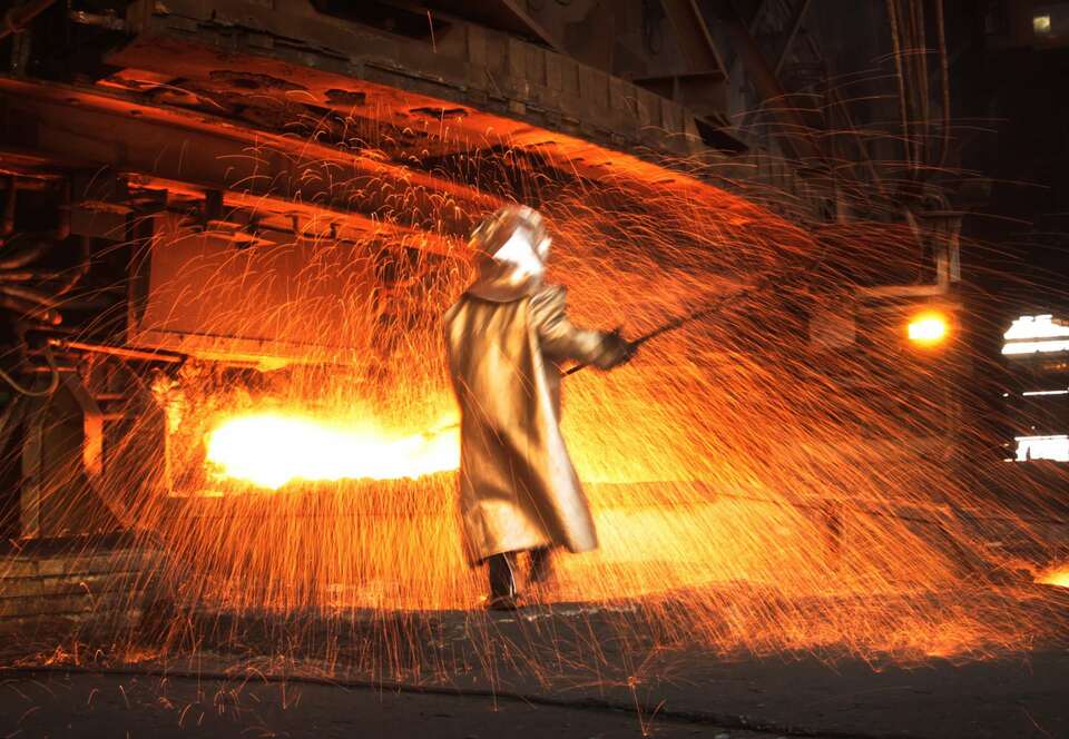 A worker processes nickel at a nickel smelter of Vale Indonesia, near Sorowako, Sulawesi. (Reuters Photo/Yusuf Ahmad)