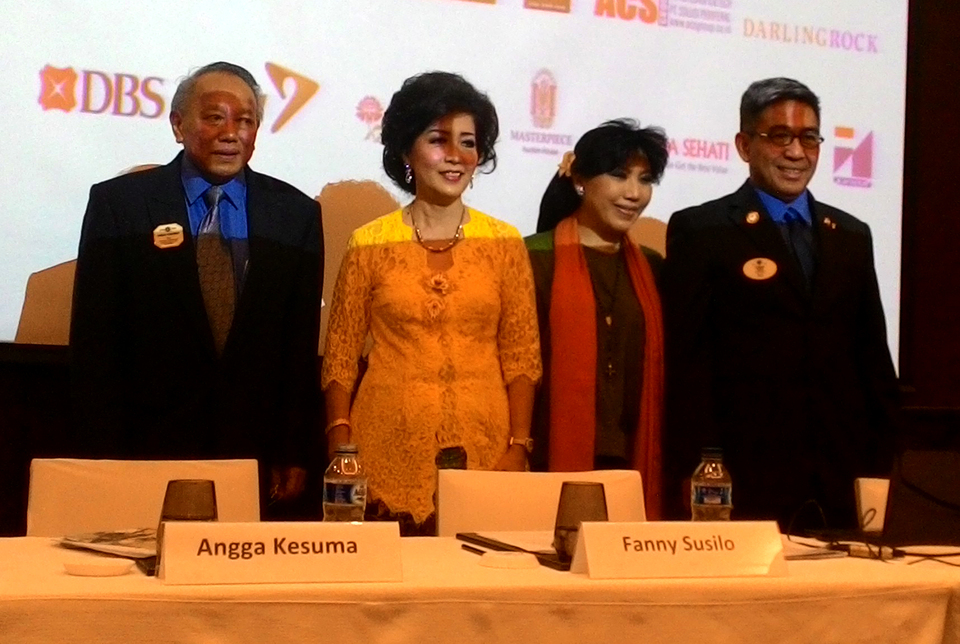 Fromleft: Angga Kesumah, Fanny Susilo, Anne Avantie and Noerman Taufik on Tuesday night in Jakarta. (JG Photos/Sylviana Hamdani)