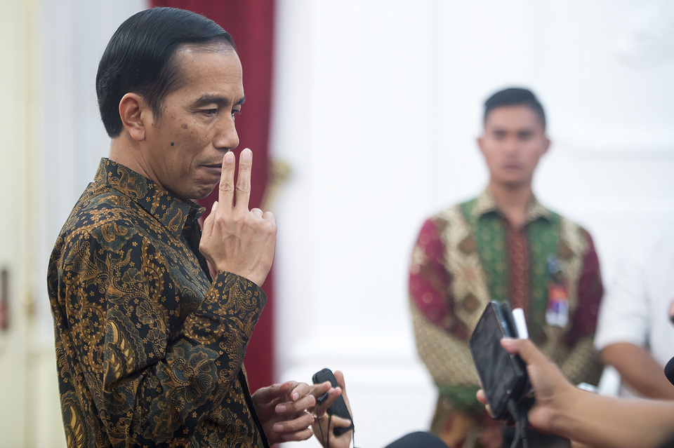 Political observers say President Joko Widodo needs to surround himself with more technocrats and fewer political party appointees. (Antara Photo/Widodo S. Jusuf)
