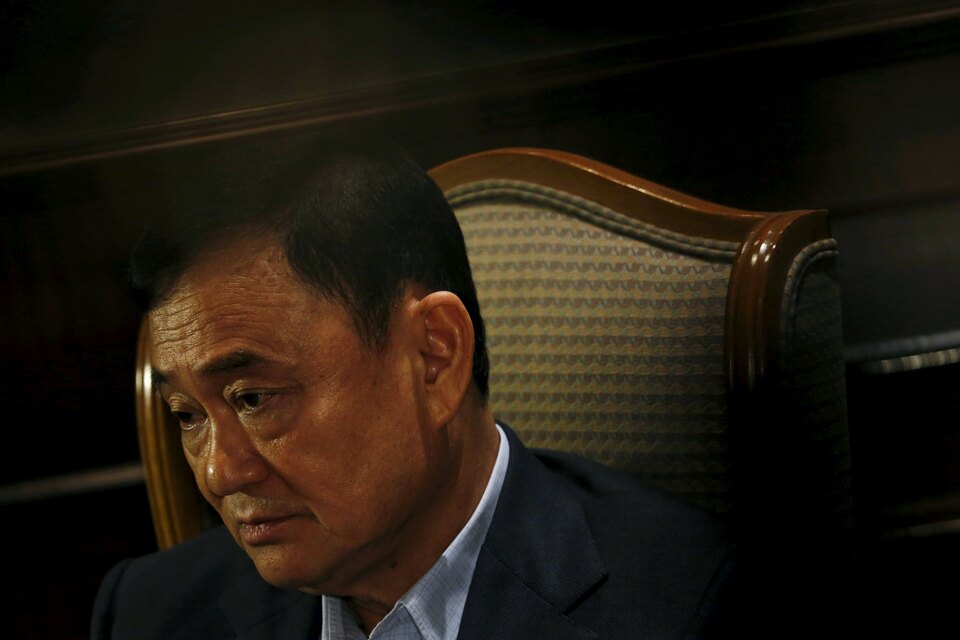 The only son of fugitive former Thai prime minister Thaksin Shinawatra has been formally charged with money-laundering, the Department of Special Investigations told Reuters on Wednesday (18/10).  (Reuters Photo/Edgar Su)