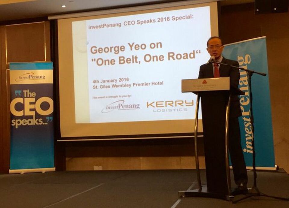 George Yeo is currently chairman of Kerry Logistics Network.  (Photo courtesy of ‏@KerryLogistics official Twitter account)