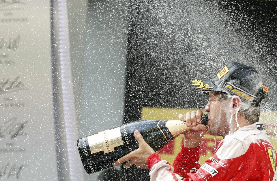 Ferrari Formula One driver Sebastian Vettel of Germany after the Chinese Grand Prix. (Reuters Photo/Aly Song)