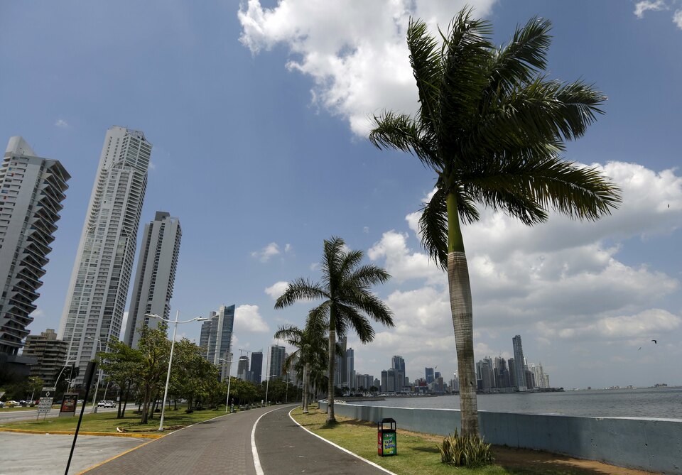 The seafront sky line in Panama City, April 4. Media revelations about a Panamanian law firm specialized in setting up offshore firms have thrust the country into the spotlight. (Reuters Photo/Carlos Jasso)