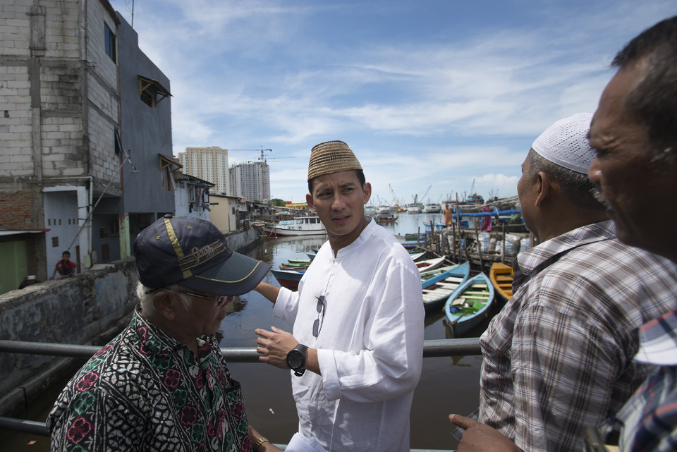 Sandiaga Uno, a deputy governor candidate in the Jakarta run-off election next month, is among Indonesia's wealthiest businessmen. (Antara Photo/Muhammad Adimaja)