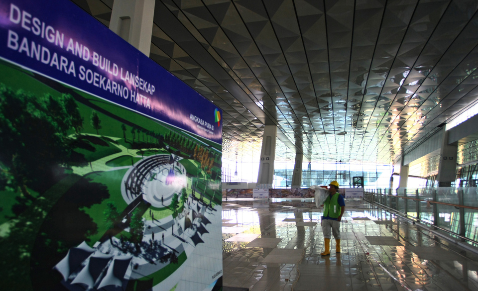 The facility, dubbed Terminal 3 Ultimate, will help Angkasa Pura II reach Rp 7.5 trillion ($568 million) in revenue this year. (Antara Photo/Muhammad Iqbal)