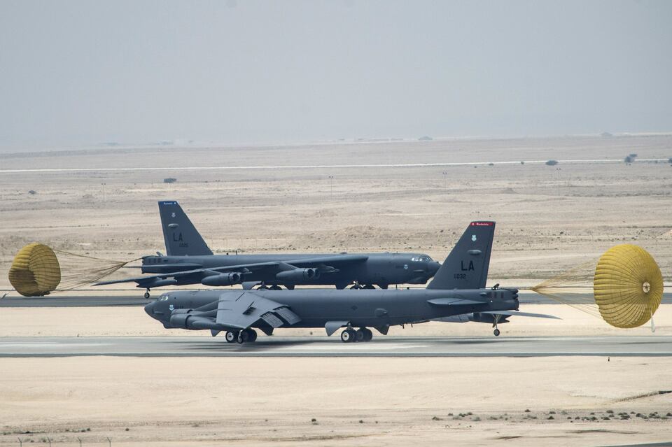 The United States flew two B-1B bombers over the Korean peninsula in a show of force after recent North Korean missile tests, the US Air Force said in a statement on Sunday (30/07). (Reuters Photo/US Air Force)