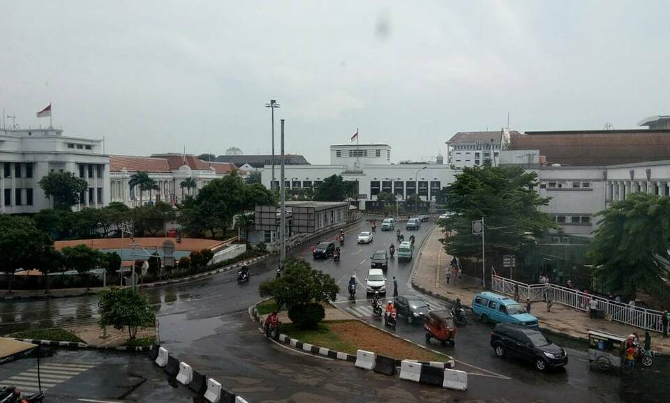 A view of the historical Kota Tua neighborhood in West Jakarta taken from the Olveh Building, where OLV TOWN creative market will take place on June 18 to 19. (Photo courtesy of Semasa di Kota Tua)