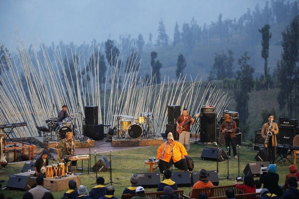 Jazz Gunung is annually held against the natural backdrop of Mount Bromo and its surroundings in East Java. (Photo courtesy of Jazz Gunung)