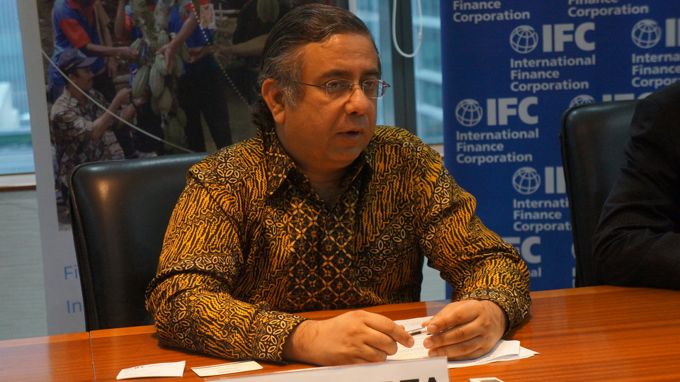 Vivek Pathak, the International Finance Corporation's director for East Asia and the Pacific, during an interview with the Jakarta Globe on Monday (22/08). (Photo courtesy of IFC)