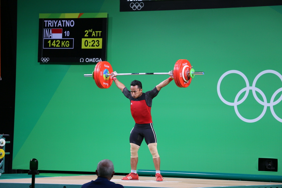 Triyatno in action at the 2016 Rio Olympics. (Photo courtesy of the Indonesian Olympic contingent)