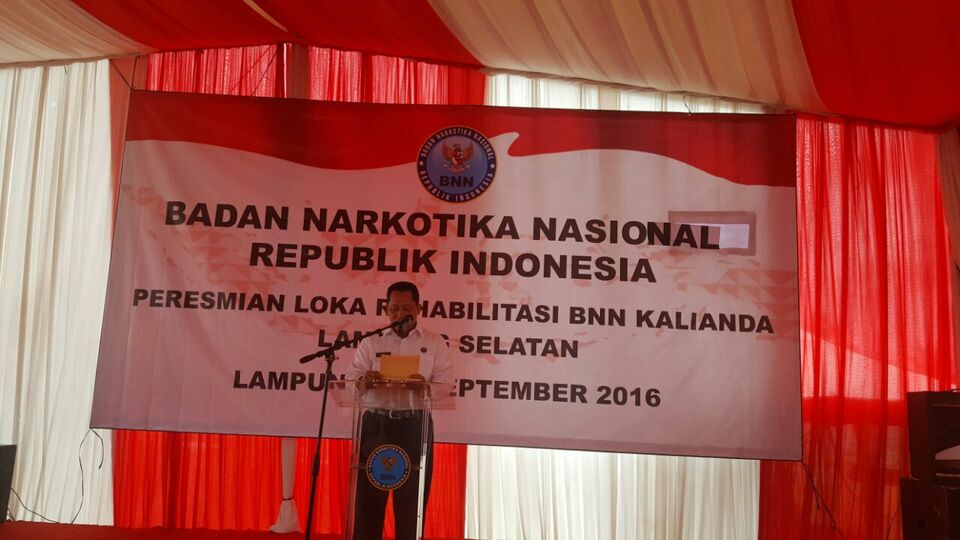 National Narcotics Agency (BNN) chief Budi Waseso officiating a new drug rehabilitation facility in South Lampung, Thursday (22/09). (Photo courtesy of BNN)