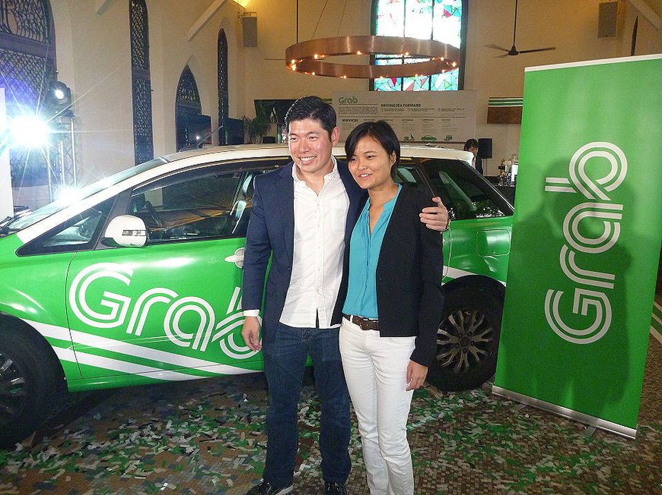 Grab co-founders Anthony Tan, left, and Tan Hooi Ling. (B1 Photo/Paulus Nitbani)