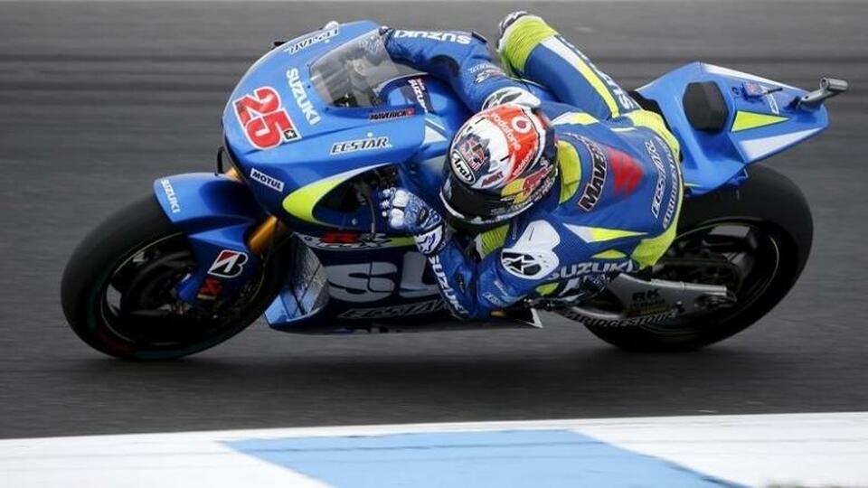 Suzuki Ecstar MotoGP rider Maverick Vinales of Spain rides during free practice before the Australian Grand Prix last year. (Reuters Photo/Brandon Malone)