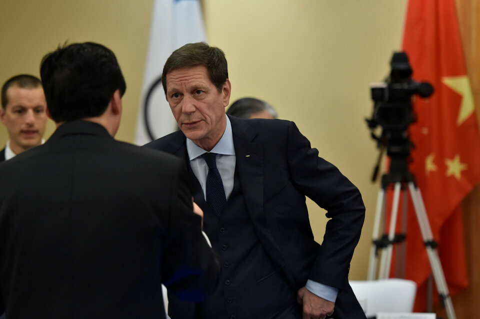 Russian Olympic Committee chief Alexander Zhukov attending an International Olympic Committee meeting in Beijing on Monday (10/10). (Reuters Photo/Kenzaburo Fukuhara)