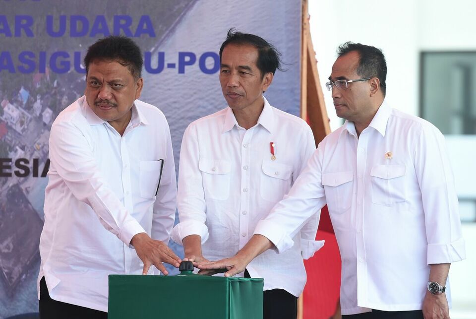 President Joko "Jokowi" Widodo inaugurated three airports in Indonesia