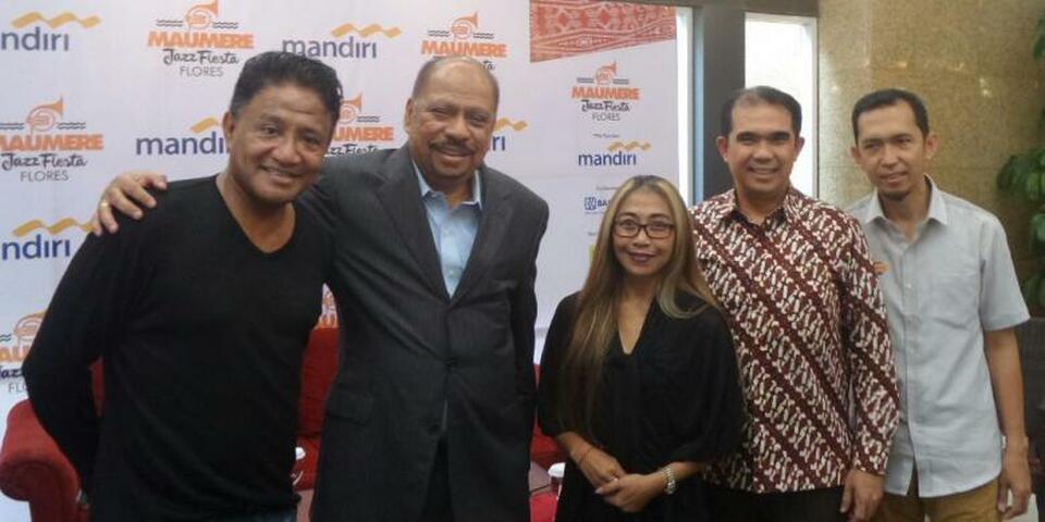 Organizers of the Maumere Jazz Fiesta Flores at a press conference in Balai Sarbini, South Jakarta. (Photo courtesy of Kompas)