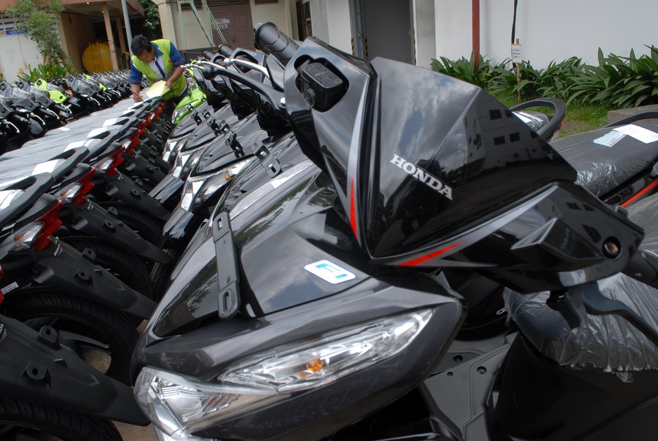 Motorcycle sales in Indonesia fell 7.8 percent in September from a year earlier, data from an industry association showed on Tuesday (11/10). (JG Photo/Fajrin Raharjo)