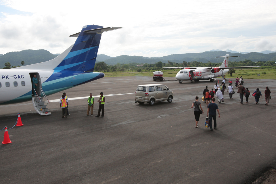 Plans are afoot to transform Labuan Bajo Komodo Airport in Flores, East Nusa Tenggara, into an international hub to attract more foreign tourists to nearby Komodo National Park. (JG Photo/Safir Makki)