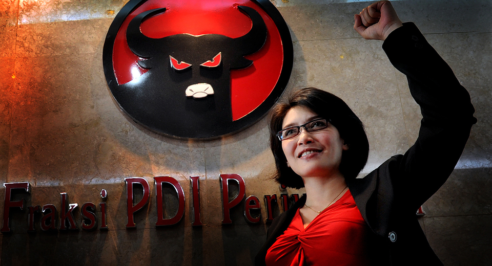 Members of the Indonesian Democratic Party of Struggle, or PDI-P, have slammed a report against the party's chairwoman, Megawati Sukarnoputri, filed by a Jakarta-based NGO, which alleged that she had committed blasphemy. (BeritaSatu Photo/Mohammad Defrizal)