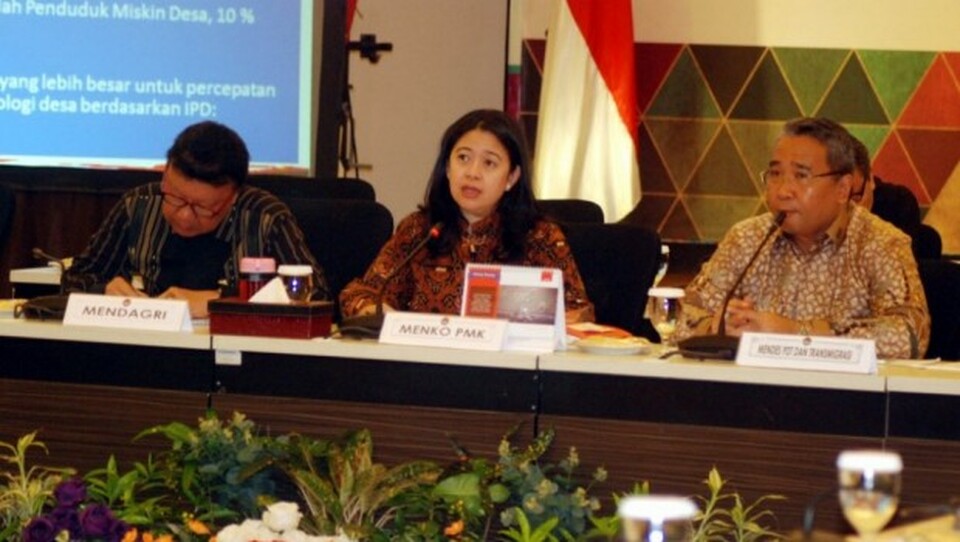 Coordinating Minister for Human Development and Cultural Affairs, Puan Maharani, proposed that village-based businesses should be prioritized, because they have a strong potential to boost the local economy, Puan said while at a meeting at the ministry's office in Jakarta on Oct. 19. (Beritasatu Photo)
