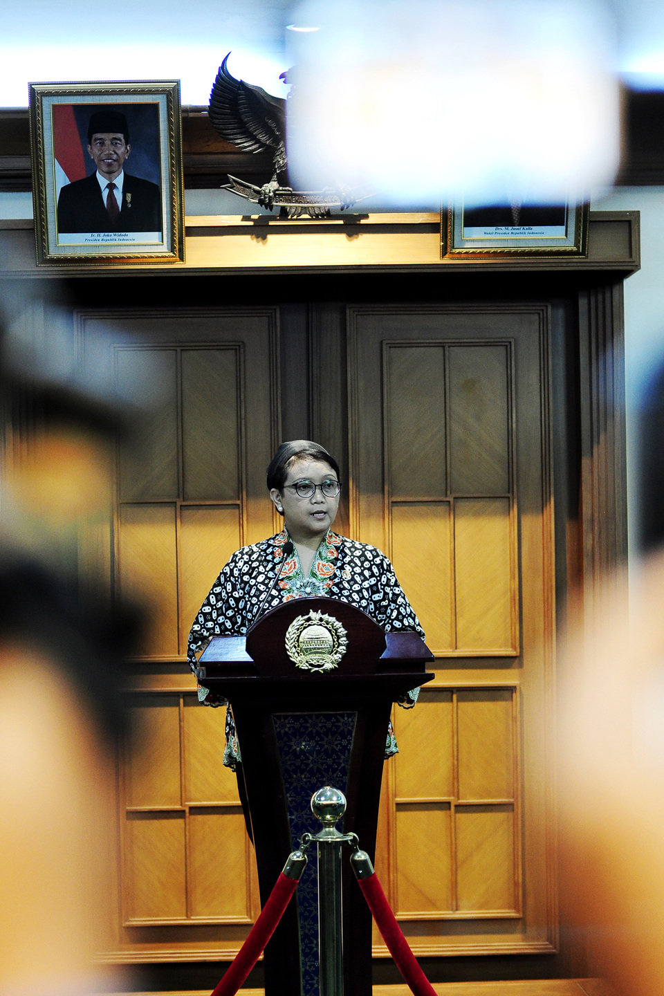 Foreign Minister Retno Marsudi took up the agreement after . (Antara Photo/Suwandy)
