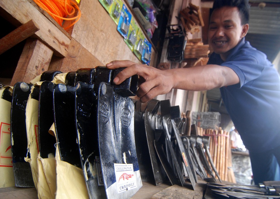 Indonesia has been importing millions of hoes from China since 2016. (Antara Photo/Aditya Pradana Putra)